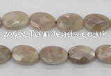 CMS34 15.5 inches 10*14mm faceted oval moonstone gemstone beads