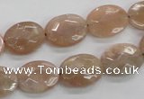 CMS35 15.5 inches 12*16mm faceted oval moonstone gemstone beads