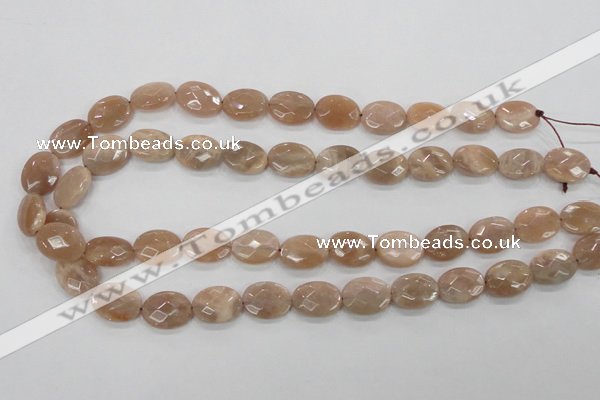 CMS35 15.5 inches 12*16mm faceted oval moonstone gemstone beads