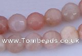 CMS352 15.5 inches 12mm faceted round natural pink moonstone beads