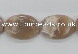 CMS37 15.5 inches 18*24mm faceted oval moonstone gemstone beads