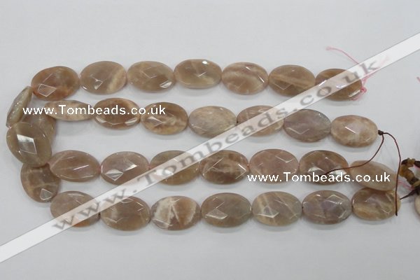 CMS37 15.5 inches 18*24mm faceted oval moonstone gemstone beads