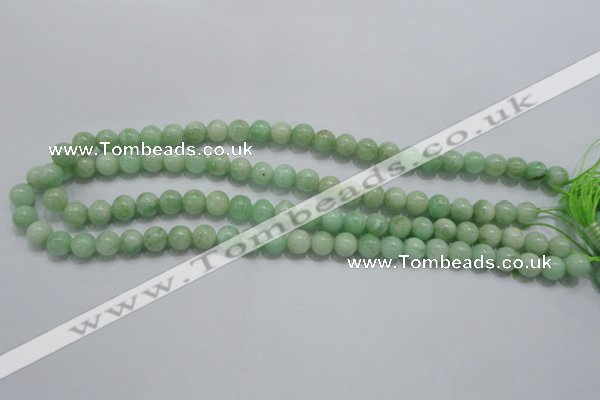 CMS403 15.5 inches 8mm round green moonstone beads wholesale