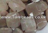 CMS42 15.5 inches 14*14mm faceted diamond moonstone gemstone beads