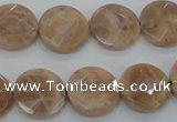 CMS47 15.5 inches 16mm faceted coin moonstone gemstone beads