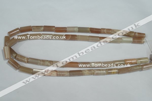 CMS516 15.5 inches 8*16mm tube moonstone beads wholesale