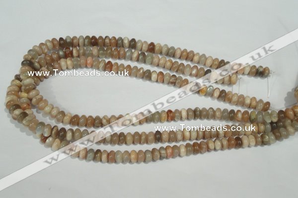 CMS518 15.5 inches 4*8mm rondelle moonstone beads wholesale