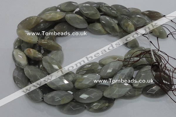 CMS52 15.5 inches faceted marquise 15*30mm moonstone gemstone beads