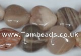 CMS528 15.5 inches 20*20mm heart moonstone beads wholesale