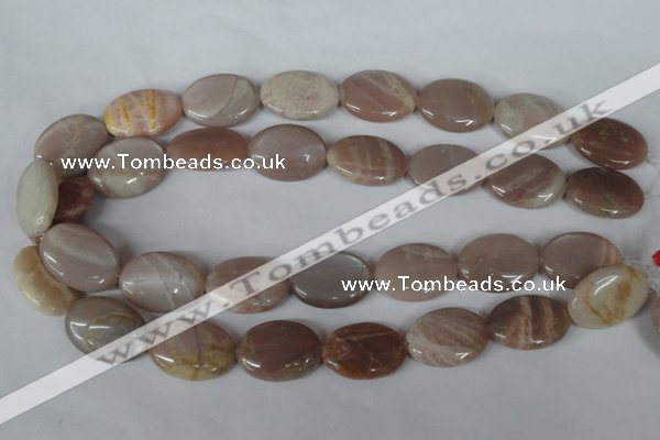 CMS540 15.5 inches 18*25mm oval moonstone beads wholesale