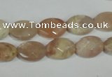 CMS545 15.5 inches 10*14mm faceted oval moonstone beads wholesale