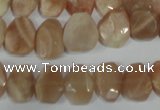 CMS561 15.5 inches 8*12mm faceted freefrom moonstone beads wholesale