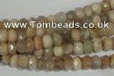 CMS563 15.5 inches 4*6mm faceted rondelle moonstone beads wholesale