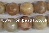 CMS575 15.5 inches 16mm faceted round moonstone beads wholesale