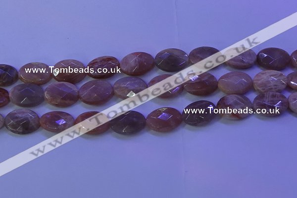 CMS586 15.5 inches 13*18mm faceted oval moonstone gemstone beads