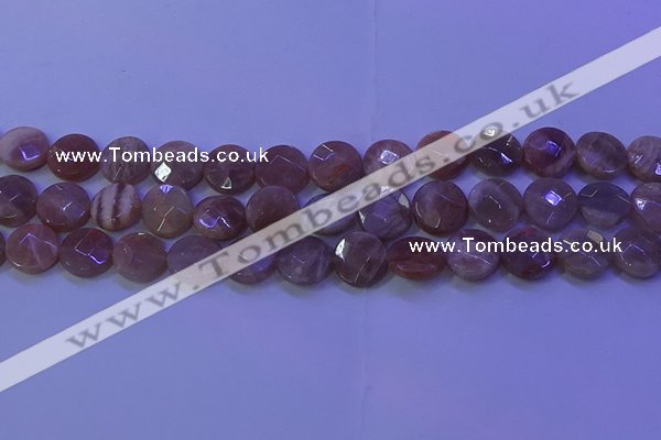 CMS591 15.5 inches 15mm faceted coin moonstone gemstone beads