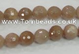 CMS60 15.5 inches 10mm faceted round moonstone gemstone beads