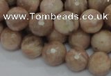 CMS61 15.5 inches 12mm faceted round moonstone gemstone beads