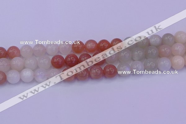 CMS634 15.5 inches 12mm round rainbow moonstone gemstone beads