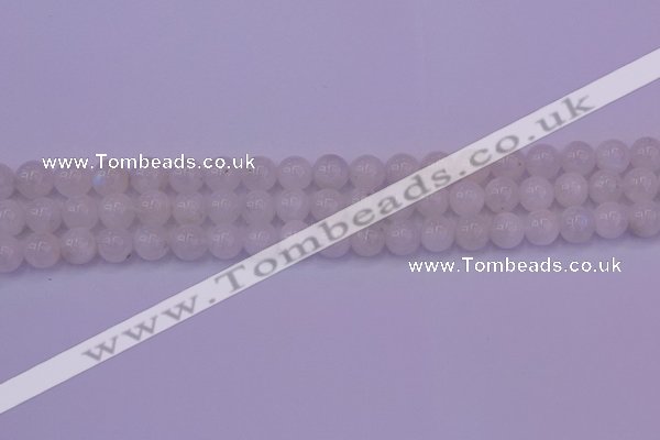 CMS642 15.5 inches 8mm round white moonstone beads wholesale