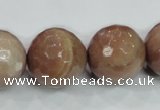 CMS65 15.5 inches 20mm faceted round moonstone gemstone beads