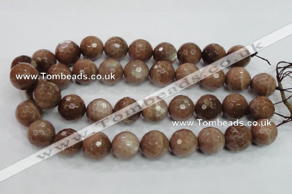 CMS65 15.5 inches 20mm faceted round moonstone gemstone beads