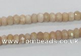 CMS66 15.5 inches 4*6mm faceted rondelle moonstone gemstone beads