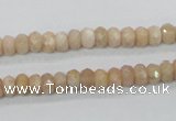 CMS66 15.5 inches 4*6mm faceted rondelle moonstone gemstone beads