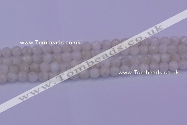 CMS662 15.5 inches 8mm faceted round white moonstone beads