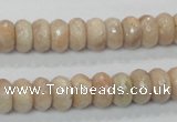 CMS67 15.5 inches 5*10mm faceted rondelle moonstone gemstone beads