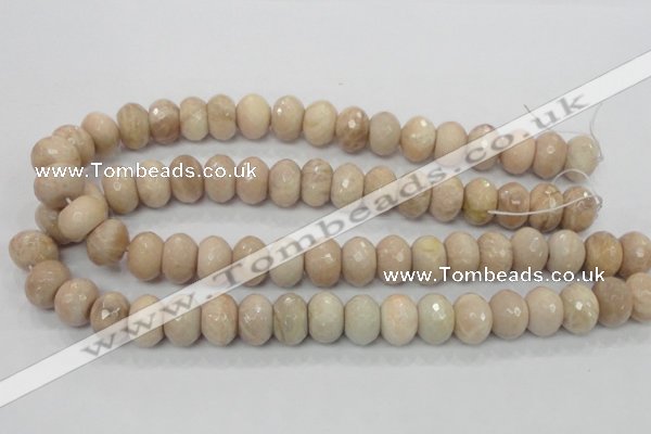 CMS68 15.5 inches 12*16mm faceted rondelle moonstone gemstone beads