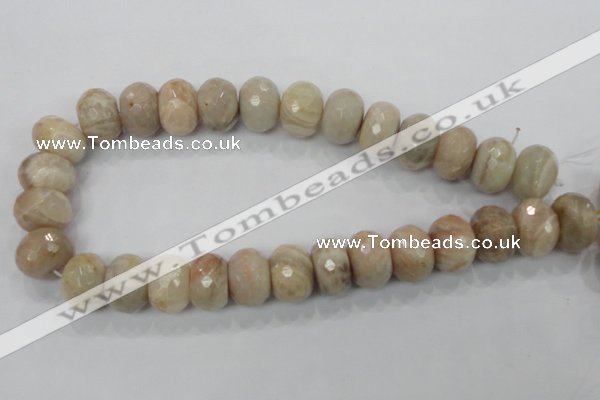 CMS69 15.5 inches 13*20mm faceted rondelle moonstone gemstone beads