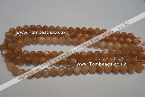 CMS703 15.5 inches 10mm round peach moonstone beads wholesale