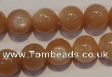 CMS704 15.5 inches 12mm round peach moonstone beads wholesale