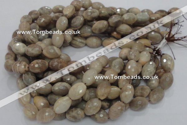 CMS71 15.5 inches 14*18mm faceted rice moonstone gemstone beads
