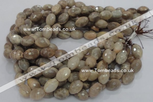 CMS72 15.5 inches 16*20mm faceted rice moonstone gemstone beads