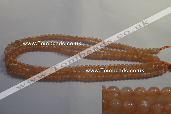 CMS731 15.5 inches 6mm round A grade natural peach moonstone beads