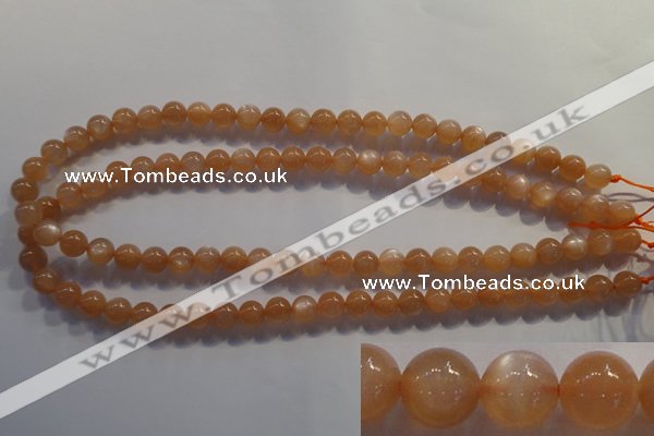 CMS732 15.5 inches 8mm round A grade natural peach moonstone beads