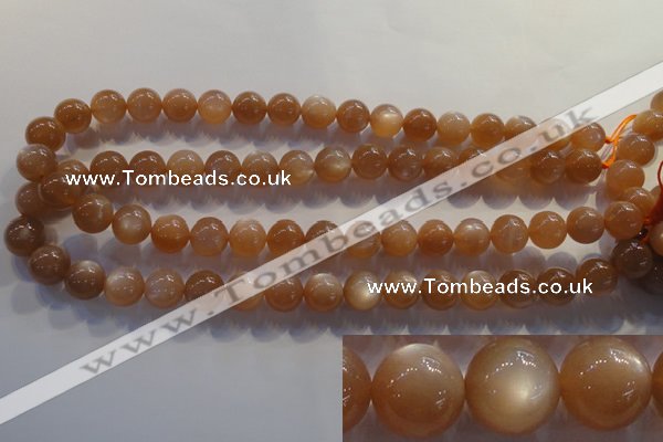 CMS734 15.5 inches 12mm round A grade natural peach moonstone beads