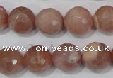 CMS767 15.5 inches 14mm faceted round natural moonstone beads