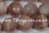 CMS769 15.5 inches 18mm faceted round natural moonstone beads