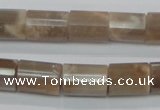 CMS77 15.5 inches 10*14mm faceted column moonstone gemstone beads