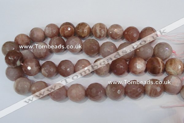 CMS770 15.5 inches 20mm faceted round natural moonstone beads