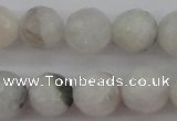 CMS802 15.5 inches 8mm faceted round white moonstone beads