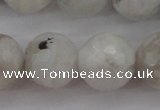 CMS804 15.5 inches 12mm faceted round white moonstone beads