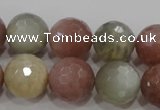 CMS874 15.5 inches 14mm faceted round moonstone gemstone beads