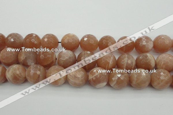 CMS948 15.5 inches 20mm faceted round A grade moonstone gemstone beads