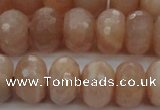 CMS951 15.5 inches 6*10mm faceted rondelle A grade moonstone beads