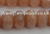 CMS952 15.5 inches 8*12mm faceted rondelle A grade moonstone beads