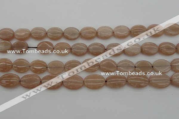 CMS961 15.5 inches 10*12mm oval A grade moonstone beads